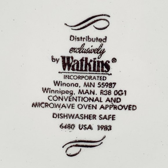 Vintage Watkins German Apple Kuchen Pie Plate Pan Recipe Oven Ware Kitchen Decor - Picture 7 of 9